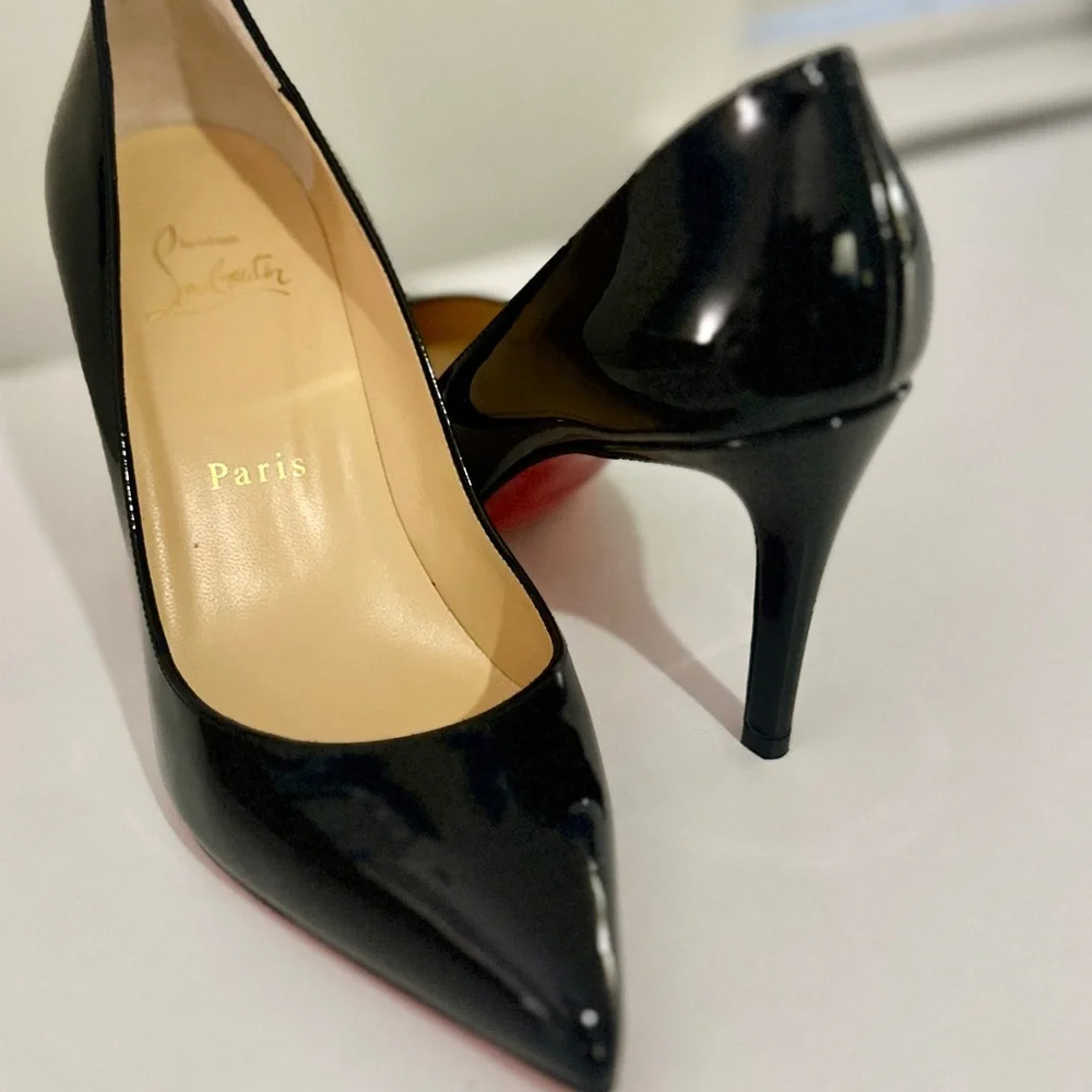 Christian Louboutin Glossy Black Heels - Picture 6 of 15